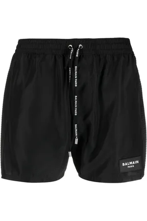 Balmain Mænd Shorts - Logo-patch track shorts