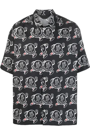 Moncler Bowling-skjorte med logotryk