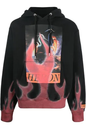 Heron Preston Hættetrøje med flammetryk