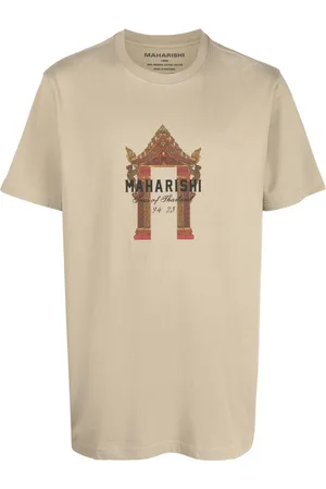 Maharishi Mænd Kortærmede - Logo-print organic cotton T-shirt