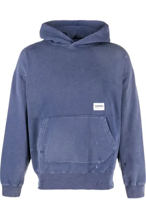 NEIGHBORHOOD Mænd Strik - Logo-patch distressed cotton hoodie