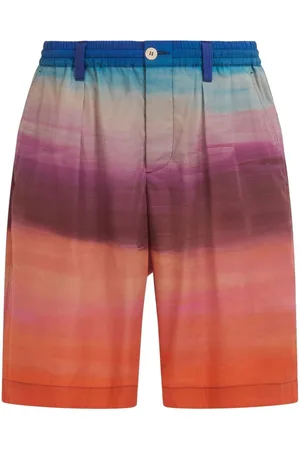 Marni Shorts med bælte og malet tryk