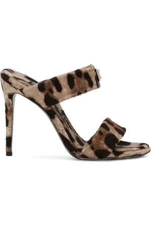 Dolce & Gabbana Højhælede sandaler med leopardtryk