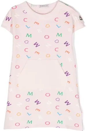 Moncler T-shirt-kjole i strækbart design med logotryk