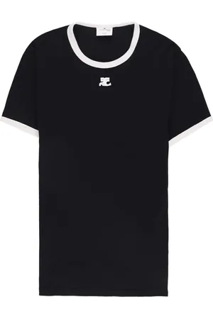 Courrèges Bumpy T-shirt med kontrast