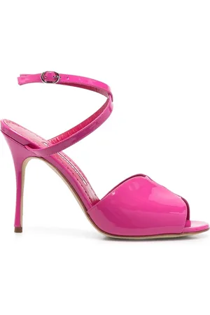 Manolo Blahnik Hourani 110mm sandaler med lakeret finish