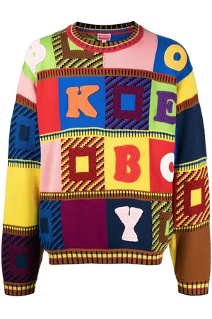 Kenzo Trøje med hæklet detalje og patchwork