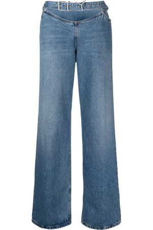 Y / PROJECT Løstsiddende jeans med logospænde