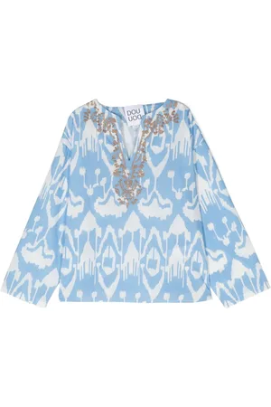 DOUUOD KIDS Bluse med broderet detalje