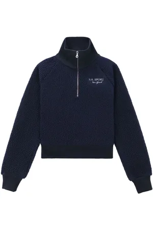 Sporty & Rich Fleece-sweatshirt med kort lynlås