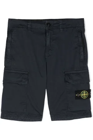 Stone Island Drenge Shorts - Side logo-patch bermuda shorts