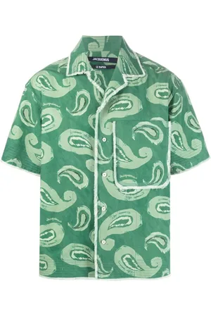 Jacquemus Artichaut skjorte med paisley-tryk og frynset kant
