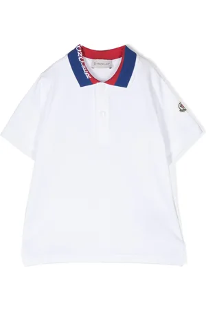 Moncler Polo med kontrastkrave