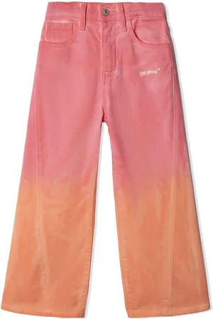 OFF-WHITE Helvetica bukser med svaj og brede ben
