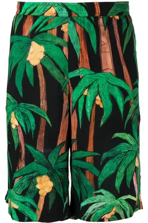 Endless Joy Bermuda-shorts med palmetryk