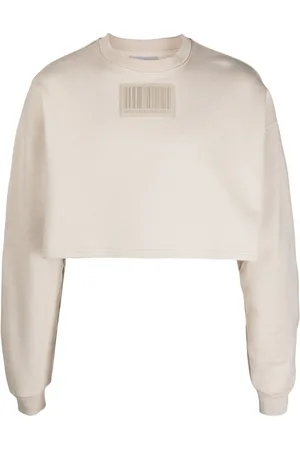 VTMNTS Cropped sweatshirt med stregkode-mærke