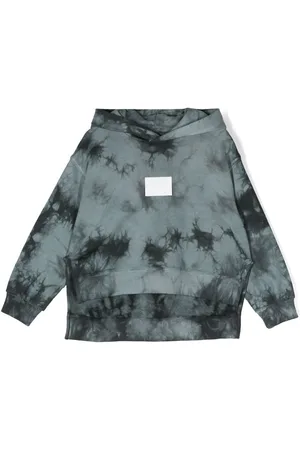 Maison Margiela Hættetrøje med logomærke og batiktryk