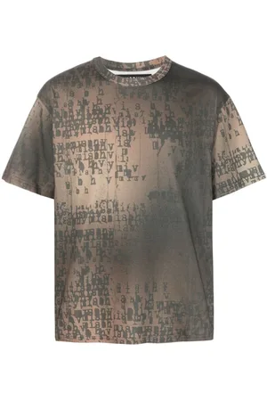MISBHV Bleget T-shirt med logotryk