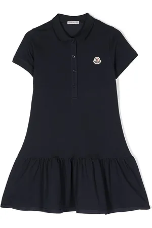 Moncler Polo-kjole med logomærke på brystet