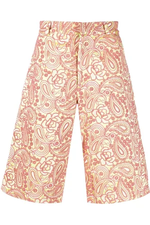 Bluemarble Knælange shorts med blomstret broderi