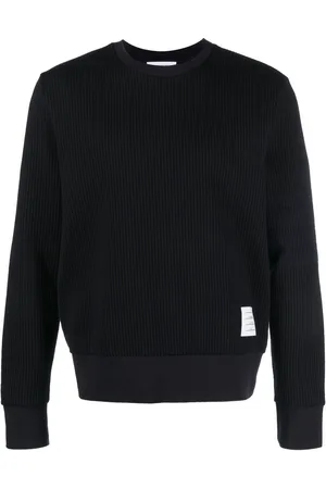 Thom Browne Sweatshirt i seersucker med 4-Bar-stribe