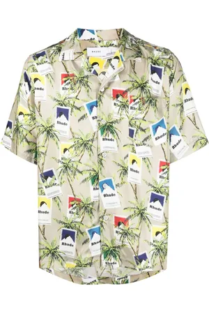 Rhude Silkeskjorte med cigaret-tryk