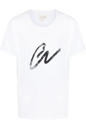 GREG LAUREN T-shirt med logotryk