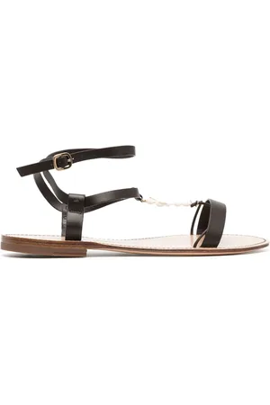 santoni Flade lædersandaler med T-bar