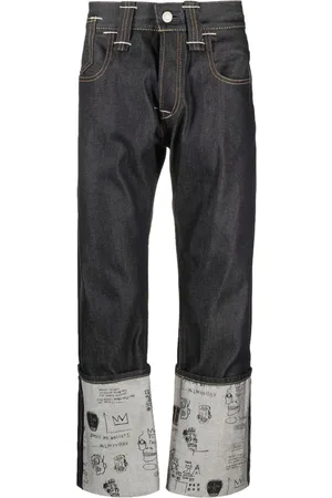 JUNYA WATANABE Jeans med lige ben og krusedulle-tryk