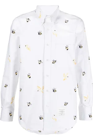 Thom Browne Broderet skjorte med lange ærmer