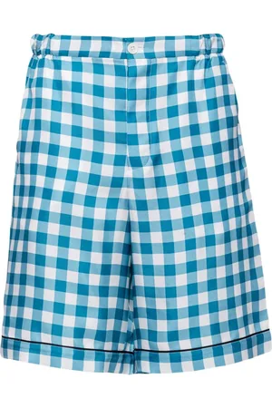Prada Bermuda-shorts i silke med tern