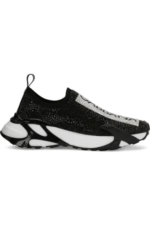 Dolce & Gabbana Fast sneakers med rhinstenudsmykning