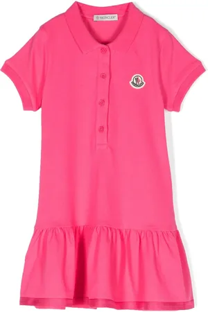 Moncler Polo-kjole med logomærke på brystet