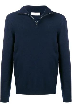 PRINGLE OF SCOTLAND Finstrikket sweater med lynlås i halsen
