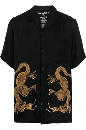 Maharishi Mænd Kortærmede - Dragon-print short-sleeve shirt