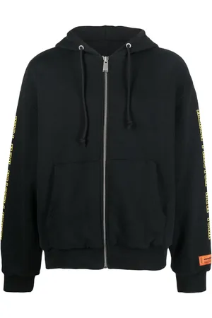 Heron Preston Hættetrøje med logotryk og lynlås