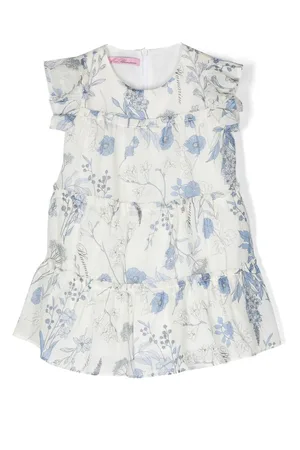 MISS BLUMARINE Flæsekjole med blomstertryk