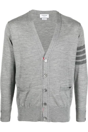 Thom Browne Cardigan med V-hals og 4-Bar-detalje