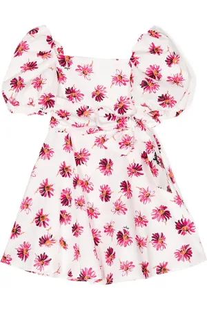 Msgm Plisseret kjole med blomstertryk