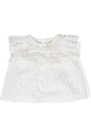 DOUUOD KIDS Kortærmet bluse med stribedetalje