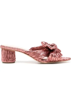 Loeffler Randall 50mm sandaler med metallisk effekt