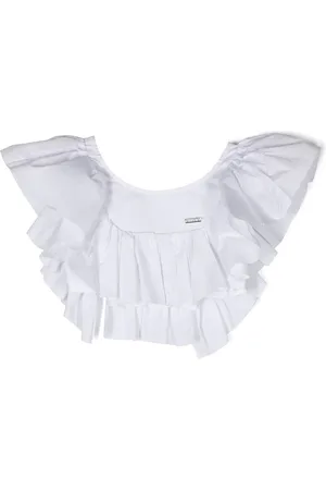 MONNALISA Cropped bluse med flæsekant