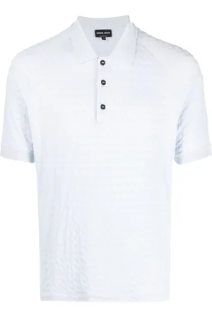 Giorgio Armani Chevron-strikket polo