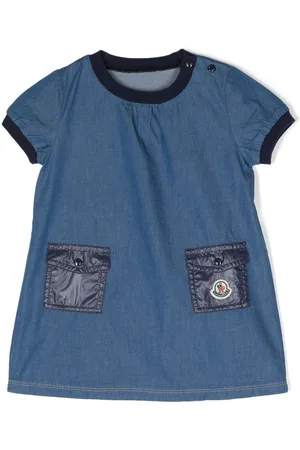 Moncler Denimkjole med logo-lommer