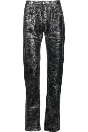 GALLERY DEPT. Metalliske jeans med abstrakt tryk og lige ben