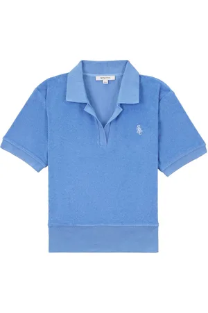 Sporty & Rich Polo i frotté med broderet logo