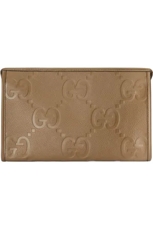 Gucci Jumbo GG pouch-taske i læder