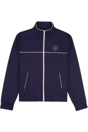 Sporty & Rich Jakke med broderet logo og lynlås