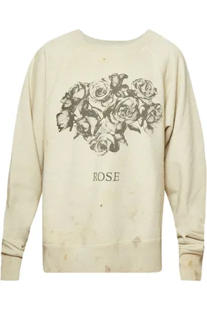 SAINT MXXXXXX Sweatshirt med rosetryk og rund hals