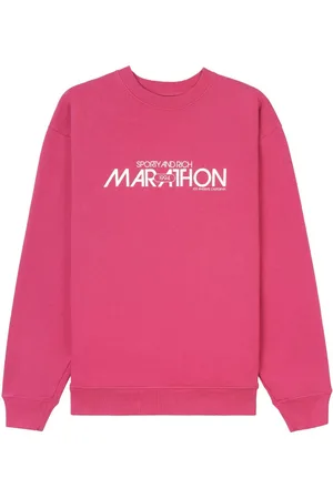 Sporty & Rich Marathon sweatshirt i jomfru-bomuld